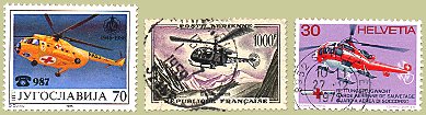 znamke tematske zbirke helikopterji