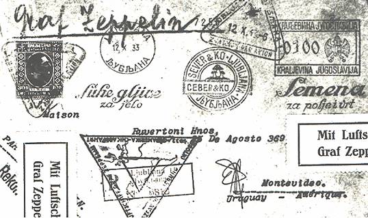 žig letalska pošta Graf Zeppelin