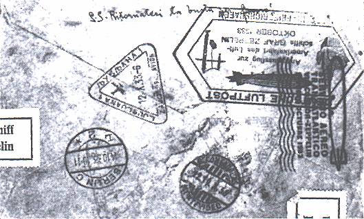 žig letalska pošta Graf Zeppelin